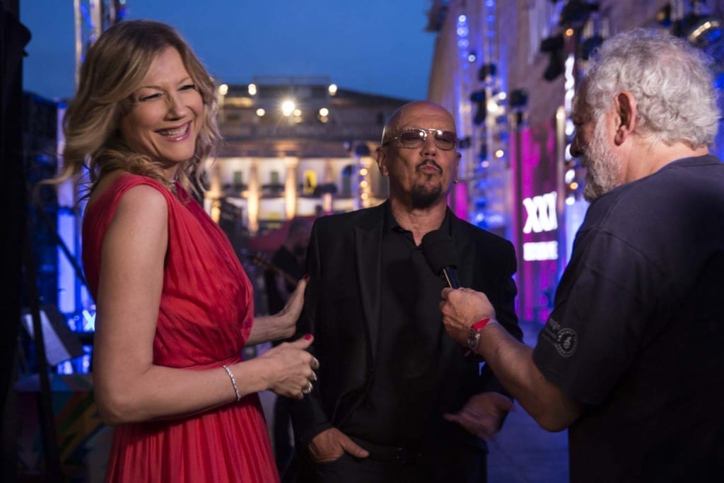 Natasha Stefanenko ed Enrico Ruggeri, presentatori di Musicultura 2019